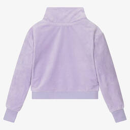 جوسي كوتور-Girls Lilac Velour Logo Top | Childrensalon Outlet