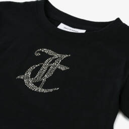 Juicy Couture-Роскошная черная футболка с кристаллами для девочек | Childrensalon Outlet
