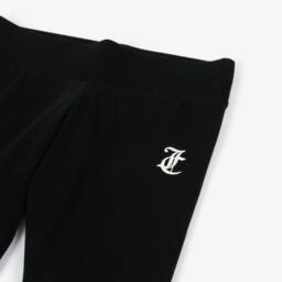 Juicy Couture-بنطلون ليجنز فاخر أسود بلمعة للبنات | Childrensalon Outlet