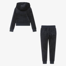Juicy Couture-Girls Luxurious Blue Velour Set | Childrensalon Outlet