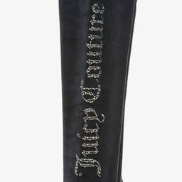 Juicy Couture-Girls Navy Blue Diamanté Velour Joggers | Childrensalon Outlet