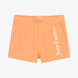 Juicy Couture-Girls Orange Cotton Logo Shorts | Childrensalon Outlet