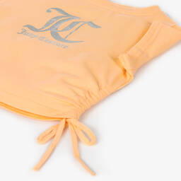 Juicy Couture-Girls Orange Cotton T-Shirt | Childrensalon Outlet