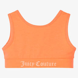 Juicy Couture-Girls Orange Logo Crop Top | Childrensalon Outlet