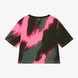 Juicy Couture-Girls Pink Abstract Print Cotton T-Shirt | Childrensalon Outlet