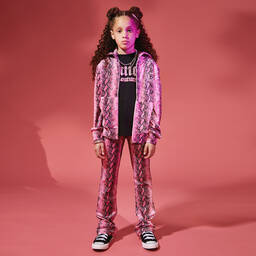 Juicy Couture-Розовые велюровые джоггеры с животным принтом | Childrensalon Outlet