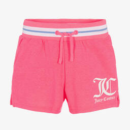 جوسي كوتور-شورت قطن جيرسي لون زهري نيون للبنات | Childrensalon Outlet