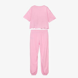Juicy Couture-Girls Pink Cotton Pyjamas | Childrensalon Outlet