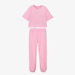Juicy Couture-Girls Pink Cotton Pyjamas | Childrensalon Outlet