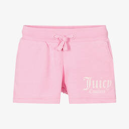 Juicy Couture-Girls Pink Cotton Shorts | Childrensalon Outlet