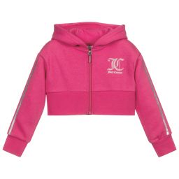 Juicy Couture-Girls Pink Cropped Zip-Up Top | Childrensalon Outlet