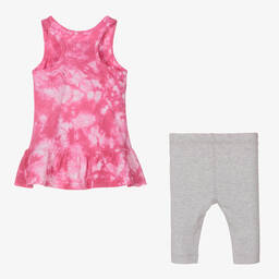 جوسي كوتور-Girls Pink & Grey Leggings Set | Childrensalon Outlet