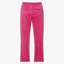 Juicy Couture-Girls Pink Velour Flared Pants | Childrensalon Outlet
