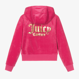 جوسي كوتور-توب هودي قطيفة لون زهري للبنات | Childrensalon Outlet