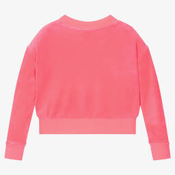 Juicy Couture-Girls Pink Velour Sweatshirt | Childrensalon Outlet