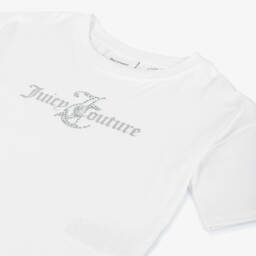 Juicy Couture-تي شيرت قطن أبيض ناصع للبنات | Childrensalon Outlet