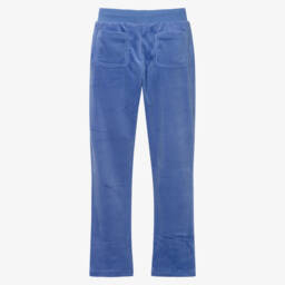 Juicy Couture-Girls Sapphire Velour Flared Pants | Childrensalon Outlet