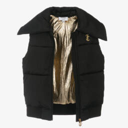 Juicy Couture-Жилет стеганый шелковый черный для девочек | Childrensalon Outlet