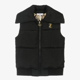 Juicy Couture-Жилет стеганый шелковый черный для девочек | Childrensalon Outlet