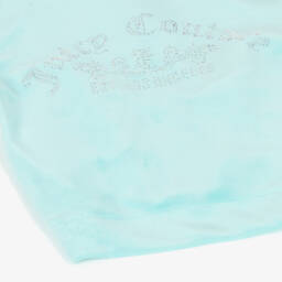 Juicy Couture-Girls Turquoise Blue Velour Zip-Up Top with Diamanté Logo | Childrensalon Outlet