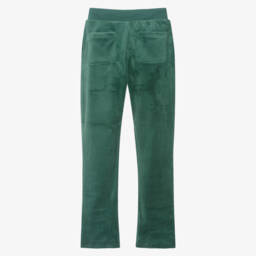 Juicy Couture-Girls Velour Flare Trousers in Green | Childrensalon Outlet