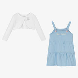 Juicy Couture-Girls White & Blue Dress Set | Childrensalon Outlet