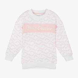 Juicy Couture-Girls White Cotton Sweatshirt | Childrensalon Outlet