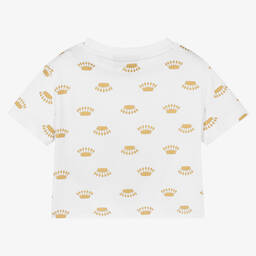 جوسي كوتور-Girls White Cotton T-Shirt | Childrensalon Outlet