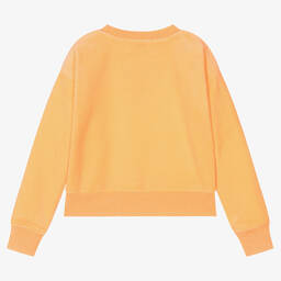 جوسي كوتور-Orange Velour Logo Sweatshirt | Childrensalon Outlet