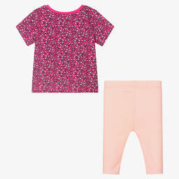 Juicy Couture-Pink Logo Cotton Leggings Set | Childrensalon Outlet