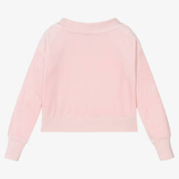 Juicy Couture-Pink Velour Logo Sweatshirt | Childrensalon Outlet