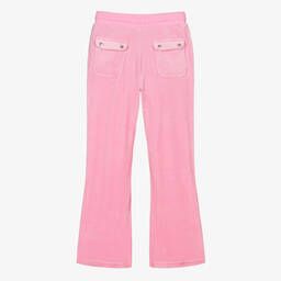 Juicy Couture-Широкие розовые брюки из велюра | Childrensalon Outlet