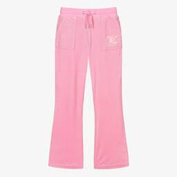 Juicy Couture - Pink Velour Wide Leg Trousers