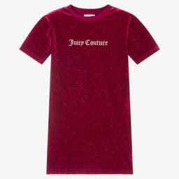 Juicy Couture-Red Logo Velour Dress | Childrensalon Outlet