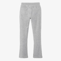 Juicy Couture-Teen Girls Flared Velour Grey Trousers | Childrensalon Outlet