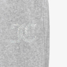 Juicy Couture-Teen Girls Flared Velour Grey Trousers | Childrensalon Outlet