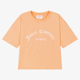Juicy Couture-تيشيرت تينز بناتي قطن لون برتقالي | Childrensalon Outlet