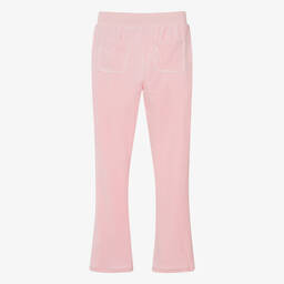 Juicy Couture-Teen Girls Pale Pink Flared Velour Joggers | Childrensalon Outlet