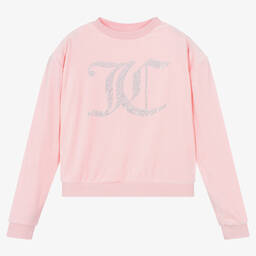 جوسي كوتور-سويتشيرت تينز بناتي قطيفة لون زهري | Childrensalon Outlet