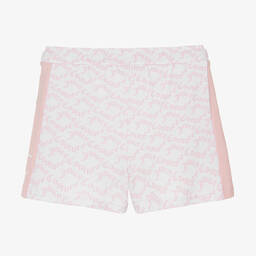 Juicy Couture-Розово-белые хлопковые шорты | Childrensalon Outlet
