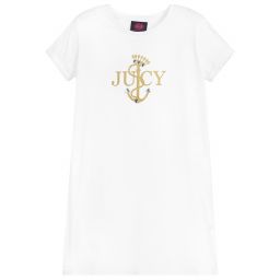 Juicy Couture-White Modal Cotton Dress | Childrensalon Outlet