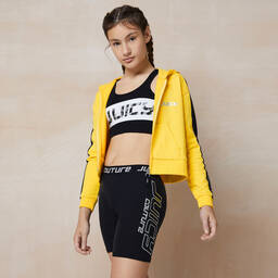 Juicy Couture-Yellow Cropped Zip-Up Top | Childrensalon Outlet
