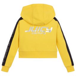 Juicy Couture-Yellow Cropped Zip-Up Top | Childrensalon Outlet