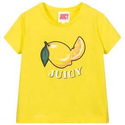 Juicy Couture-Yellow Lemon Logo T-Shirt | Childrensalon Outlet