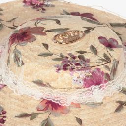 Junona-قبعة قش لون بيج للبنات | Childrensalon Outlet