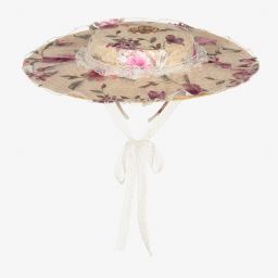 Junona-قبعة قش لون بيج للبنات | Childrensalon Outlet