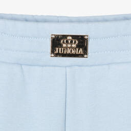 Junona-Girls Blue Cotton Joggers | Childrensalon Outlet
