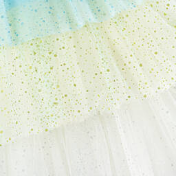 Junona-Girls Blue Glitter Ombré Waterfall Dress | Childrensalon Outlet