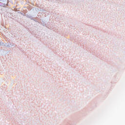 Junona-Girls Blush Tulle Floral Dress | Childrensalon Outlet