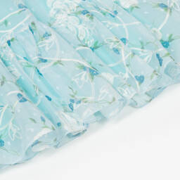 Junona-Шифоновое синее платье с цветочным узором для девочек | Childrensalon Outlet